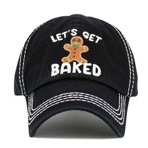LET'S GET BAKED Washed Vintage Baseball Cap